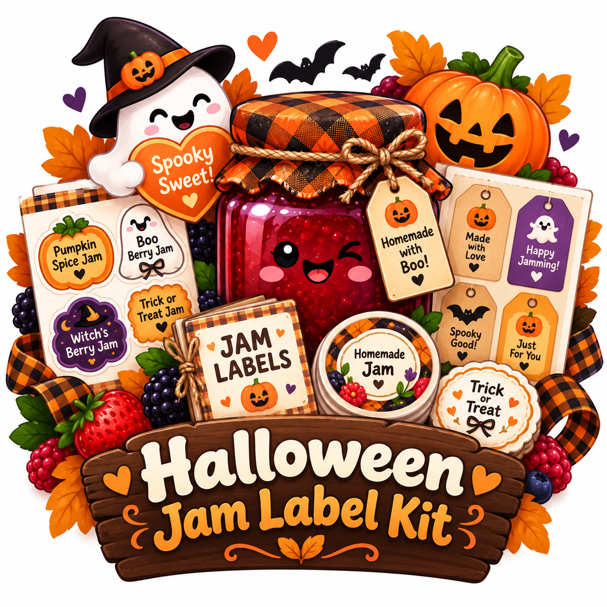 Halloween Jam Label Kit