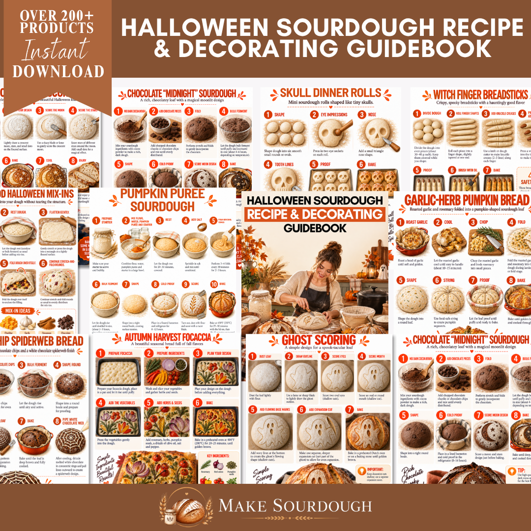 Halloween Sourdough Recipe & Decorating Guidebook