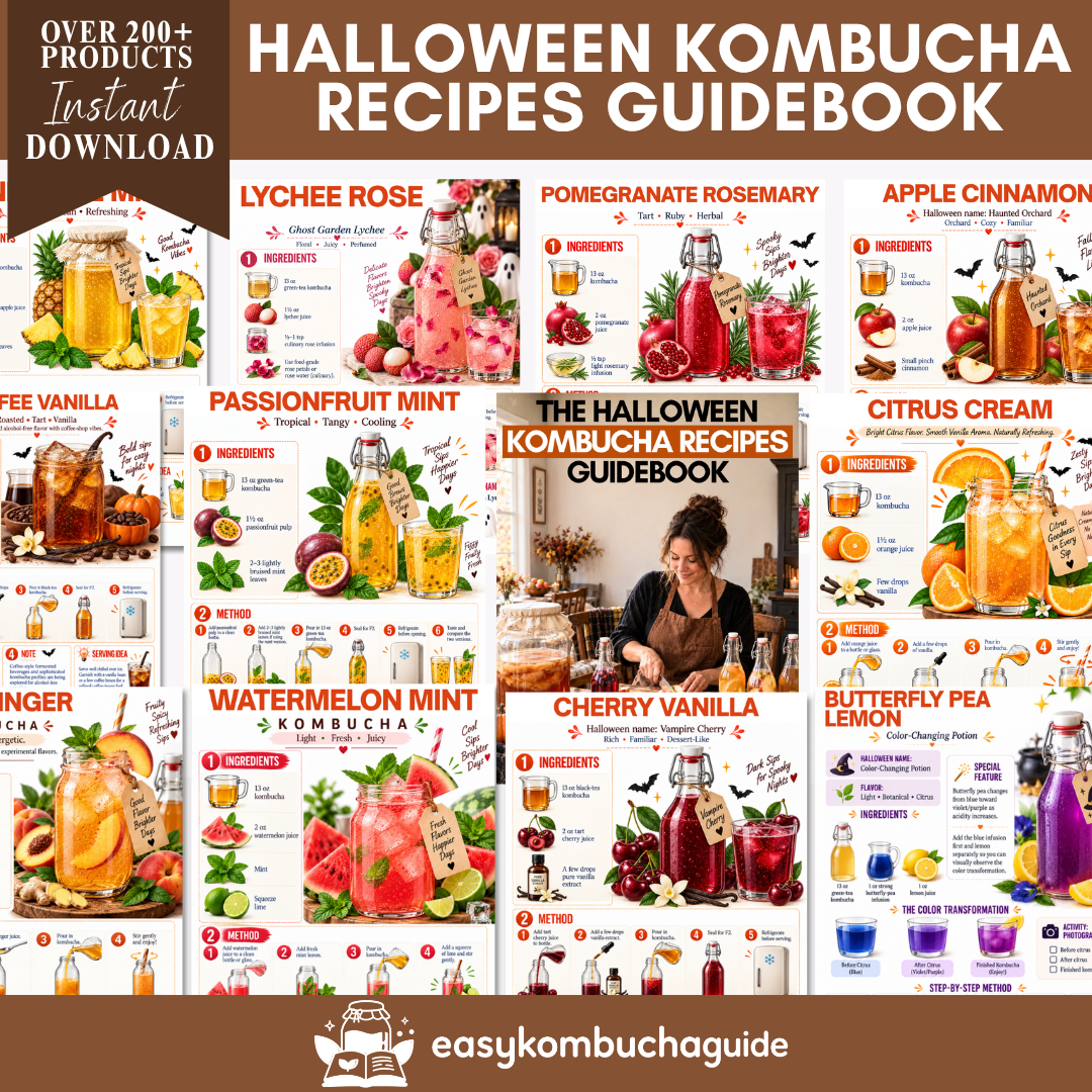 The Halloween Kombucha Recipes Guidebook